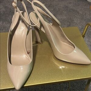 Nine West Cream Slingback Heels